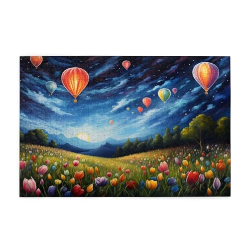Puzzle 500 Teile Sternenhimmel Puzzle Blume DIY Kreative Holz Jigsaws für Erwachsene mit Geschenkbox Verpackung, Impossible Herausfordernde Familie Aktivität Spiele, Wanddeko Geschenke 52x38cm E-458 von Wehsaeho