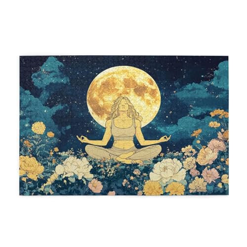 Puzzle 500 Teile Sternenhimmel Puzzle Meditation DIY Kreative Holz Jigsaws für Erwachsene, Impossible Herausfordernde Familie Aktivität Spiele, Deko Wohnzimmer, Geschenke für Frauen 52x38cm E-1217 von Wehsaeho