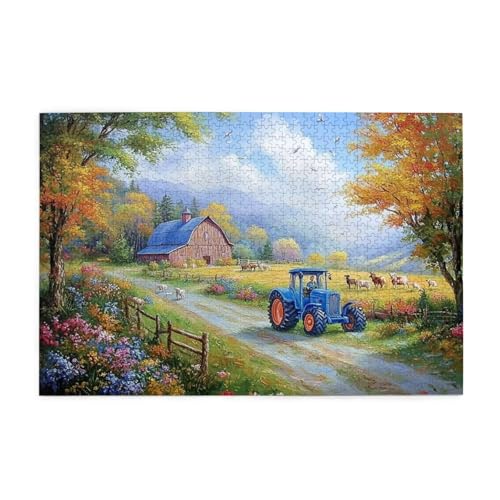 Puzzle 500 Teile Traktor Puzzle Landschaft DIY Kreative Holz Jigsaws für Erwachsene, Geschenkbox Verpackung, Impossible Herausfordernde Familie Aktivität Spiele, Deko Wohnzimmer 52x38cm E-254 Puzzle 500 Teile Traktor Puzzle Landschaft DIY Kreative Holz Jigsaws für Erwachsene, Geschenkbox Verpackung, Impossible Herausfordernde Familie Aktivität Spiele, Deko Wohnzimmer 52x38cm E-254 von Wehsaeho