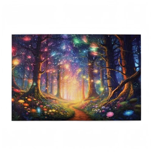 Puzzle 500 Teile Wald Puzzle Baum DIY Kreative Holz Jigsaws für Erwachsene mit Geschenkbox Verpackung, Impossible Herausfordernde Familie Aktivität Spiele, Wohnzimmer Deko Geschenke 52x38cm D-138 von Wehsaeho