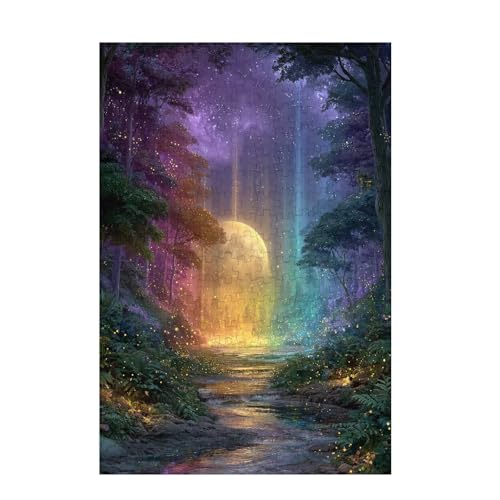Puzzle 500 Teile Wald Puzzle Traum DIY Kreative Holz Jigsaws für Erwachsene mit Geschenkbox Verpackung, Impossible Herausfordernde Familie Aktivität Spiele, Geschenke für Frauen 52x38cm D-1009 von Wehsaeho