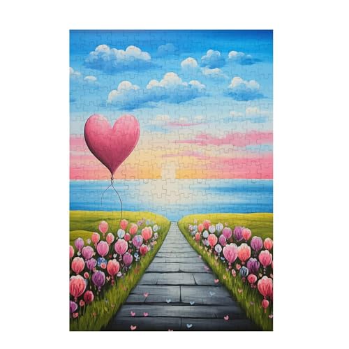 Puzzle 500 Teile Wie Puzzle Blume DIY Kreative Holz Jigsaws für Erwachsene mit Geschenkbox Verpackung, Impossible Herausfordernde Familie Aktivität Spiele, Wohnzimmer Deko Geschenke 52x38cm D-1530 von Wehsaeho