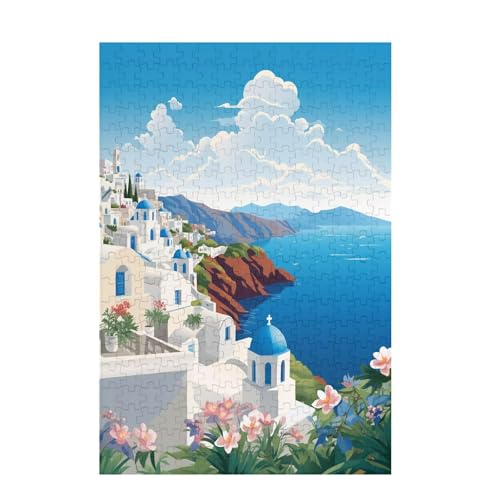 Puzzle 500 Teile Wolke Puzzle Landschaft DIY Kreative Holz Jigsaws für Erwachsene mit Geschenkbox Verpackung, Impossible Herausfordernde Familie Aktivität Spiele, Deko Wohnzimmer 52x38cm D-1141 von Wehsaeho