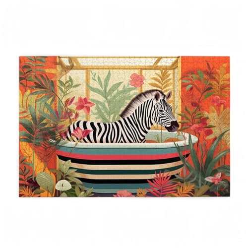 Puzzle 500 Teile Zebra Puzzle Anlage DIY Kreative Holz Jigsaws für Erwachsene mit Geschenkbox, Impossible Herausfordernde Familie Aktivität Spiele, Deko Wohnzimmer, Geschenke für Frauen 52x38cm D-724 Puzzle 500 Teile Zebra Puzzle Anlage DIY Kreative Holz Jigsaws für Erwachsene mit Geschenkbox, Impossible Herausfordernde Familie Aktivität Spiele, Deko Wohnzimmer, Geschenke für Frauen 52x38cm D-724 von Wehsaeho