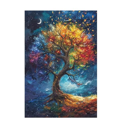Puzzle 5000 Teile Baum des Lebens Puzzle Mond DIY Kreative Holz Jigsaws für Erwachsene mit Geschenkbox Verpackung, Impossible Herausfordernde Familie Aktivität Spiele, Deko Wohnzimmer 105x156cm D-1235 von Wehsaeho