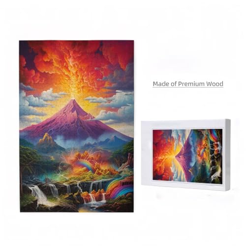 Puzzle 5000 Teile Berg Puzzle Fallen DIY Kreative Holz Jigsaws für Erwachsene mit Geschenkbox Verpackung, Impossible Herausfordernde Familie Aktivität Spiele, Geschenke für Frauen 105x156cm D-961 von Wehsaeho