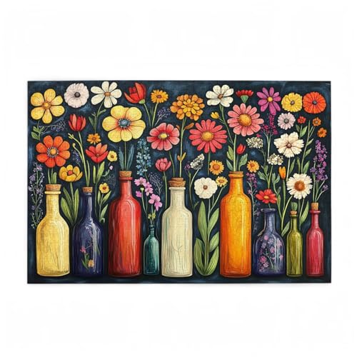 Puzzle 5000 Teile Blume Puzzle Retro DIY Kreative Holz Jigsaws für Erwachsene mit Geschenkbox Verpackung, Impossible Herausfordernde Familie Aktivität Spiele, Geschenke für Frauen 105x156cm D-457 von Wehsaeho