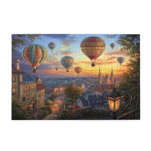 Puzzle 5000 Teile Heißluftballon Puzzle Landschaft DIY Kreative Holz Jigsaws für Erwachsene mit Geschenkbox Verpackung, Impossible Herausfordernde Familie Aktivität Spiele, Zimmer Deko 105x156cm D-421 von Wehsaeho