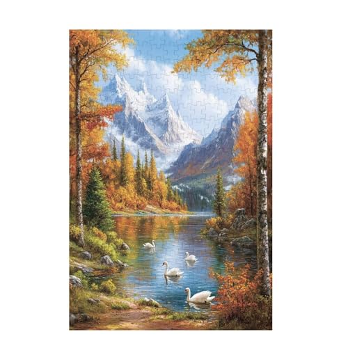 Puzzle 5000 Teile Herbst Puzzle Berg DIY Kreative Holz Jigsaws für Erwachsene mit Geschenkbox Verpackung, Impossible Herausfordernde Familie Aktivität Spiele, Deko Wohnzimmer 105x156cm D-1075 von Wehsaeho