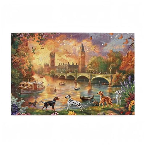 Puzzle 5000 Teile Hund Puzzle Vereinigtes Königreich Kreative Holz Jigsaws für Erwachsene mit Geschenkbox Verpackung, Impossible Herausfordernde Familie Aktivität Spiele, Zimmer Deko 105x156cm D-217 von Wehsaeho