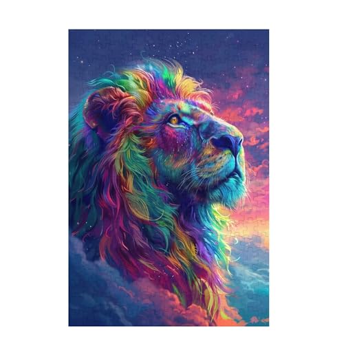Puzzle 5000 Teile Löwe Puzzle Tier DIY Kreative Holz Jigsaws für Erwachsene mit Geschenkbox, Impossible Herausfordernde Familie Aktivität Spiele, Deko Wohnzimmer, Geschenke für Frauen 105x156cm D-1230 von Wehsaeho