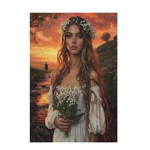 Puzzle 5000 Teile Mädchen Puzzle Sonnenuntergang DIY Kreative Holz Jigsaws für Erwachsene mit Geschenkbox Verpackung, Impossible Herausfordernde Familie Aktivität Spiele, Zimmer Deko 105x156cm D-1393 von Wehsaeho