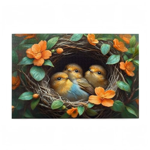 Puzzle 6000 Teile Blume Puzzle Bird DIY Kreative Holz Jigsaws für Erwachsene mit Geschenkbox, Impossible Herausfordernde Familie Aktivität Spiele, Deko Wohnzimmer, Geschenke für Frauen 105x179cm D-19 von Wehsaeho