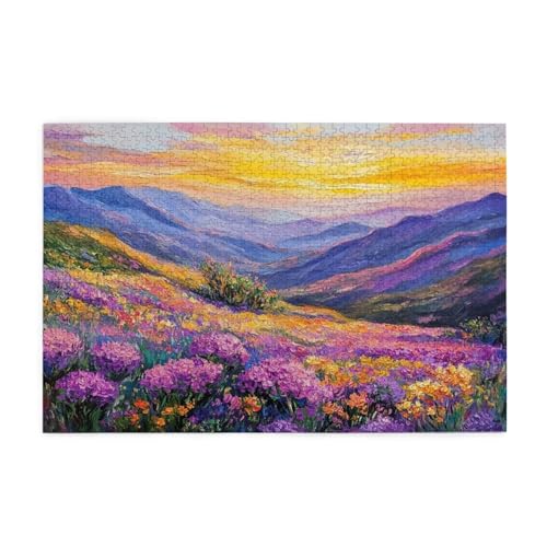 Puzzle 6000 Teile Blume Puzzle Sonnenuntergang DIY Kreative Holz Jigsaws für Erwachsene, Impossible Herausfordernde Familie Aktivität Spiele, Deko Wohnzimmer, Geschenke für Frauen 105x179cm E-1112 von Wehsaeho