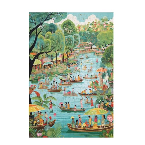 Puzzle 6000 Teile Boot Puzzle Baum DIY Kreative Holz Jigsaws für Erwachsene mit Geschenkbox, Impossible Herausfordernde Familie Aktivität Spiele, Deko Wohnzimmer, Geschenke für Frauen 105x179cm D-1612 von Wehsaeho
