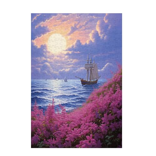Puzzle 6000 Teile Boot Puzzle Blume DIY Kreative Holz Jigsaws für Erwachsene mit Geschenkbox Verpackung, Impossible Herausfordernde Familie Aktivität Spiele, Geschenke für Frauen 105x179cm D-1715 von Wehsaeho
