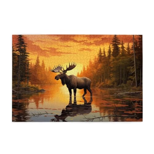Puzzle 6000 Teile Elch Puzzle Sonnenuntergang DIY Kreative Holz Jigsaws für Erwachsene, Impossible Herausfordernde Familie Aktivität Spiele, Deko Wohnzimmer, Geschenke für Frauen 105x179cm E-67 Puzzle 6000 Teile Elch Puzzle Sonnenuntergang DIY Kreative Holz Jigsaws für Erwachsene, Impossible Herausfordernde Familie Aktivität Spiele, Deko Wohnzimmer, Geschenke für Frauen 105x179cm E-67 von Wehsaeho