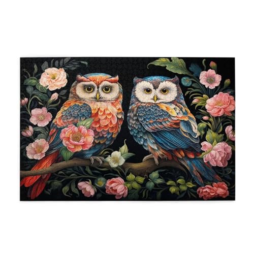 Puzzle 6000 Teile Eule Puzzle Blume DIY Kreative Holz Jigsaws für Erwachsene mit Geschenkbox Verpackung, Impossible Herausfordernde Familie Aktivität Spiele, Deko Wohnzimmer Geschenke 105x179cm E-261 von Wehsaeho
