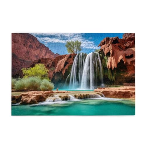 Puzzle 6000 Teile Fallen Puzzle Natürliche Landschaft DIY Kreative Holz Jigsaws für Erwachsene mit Geschenkbox Verpackung, Herausfordernde Familie Aktivität Spiele, Deko Wohnzimmer 105x179cm E-602 von Wehsaeho