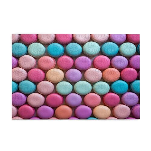 Puzzle 6000 Teile Farbe Puzzle Macarons DIY Kreative Holz Jigsaws für Erwachsene, Geschenkbox Verpackung, Impossible Herausfordernde Familie Aktivität Spiele, Deko Wohnzimmer Geschenke 105x179cm E-866 von Wehsaeho