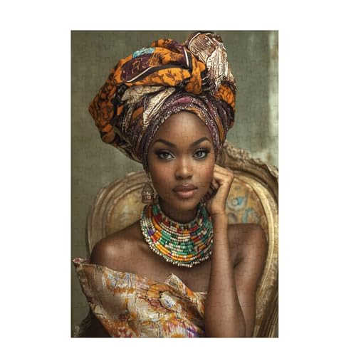 Puzzle 6000 Teile Frau Puzzle Afrika DIY Kreative Holz Jigsaws für Erwachsene mit Geschenkbox Verpackung, Impossible Herausfordernde Familie Aktivität Spiele, Geschenke für Frauen 105x179cm D-812 von Wehsaeho