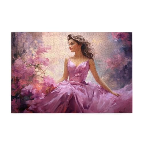 Puzzle 6000 Teile Frau Puzzle Blume DIY Kreative Holz Jigsaws für Erwachsene mit Geschenkbox Verpackung, Impossible Herausfordernde Familie Aktivität Spiele, Deko Wohnzimmer Geschenke 105x179cm E-368 von Wehsaeho