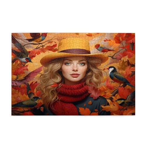 Puzzle 6000 Teile Frau Puzzle Herbst DIY Kreative Holz Jigsaws für Erwachsene mit Geschenkbox Verpackung, Impossible Herausfordernde Familie Aktivität Spiele, Deko Wohnzimmer Geschenke 105x179cm E-962 von Wehsaeho