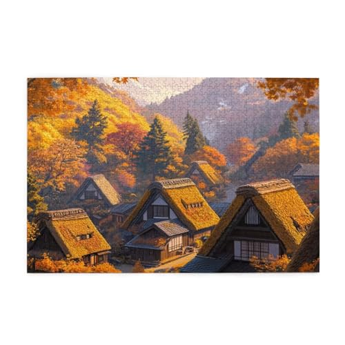 Puzzle 6000 Teile Herbst Puzzle Baum DIY Kreative Holz Jigsaws für Erwachsene mit Geschenkbox Verpackung, Impossible Herausfordernde Familie Aktivität Spiele, Deko Wohnzimmer Geschenke 105x179cm E-677 von Wehsaeho