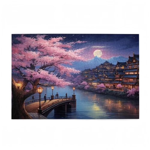 Puzzle 6000 Teile Japan Puzzle Kirschblüten DIY Kreative Holz Jigsaws für Erwachsene mit Geschenkbox Verpackung, Impossible Herausfordernde Familie Aktivität Spiele, Deko Wohnzimmer 105x179cm D-537 von Wehsaeho