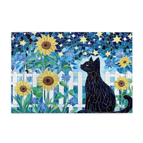Puzzle 6000 Teile Katze Puzzle Blume DIY Kreative Holz Jigsaws für Erwachsene, Geschenkbox Verpackung, Impossible Herausfordernde Familie Aktivität Spiele, Deko Wohnzimmer Geschenke 105x179cm E-1191 von Wehsaeho