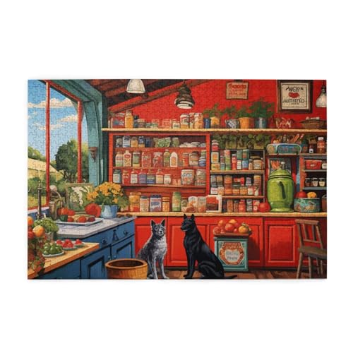 Puzzle 6000 Teile Katze Puzzle Küche DIY Kreative Holz Jigsaws für Erwachsene mit Geschenkbox Verpackung, Impossible Herausfordernde Familie Aktivität Spiele, Deko Wohnzimmer Geschenke 105x179cm E-475 von Wehsaeho