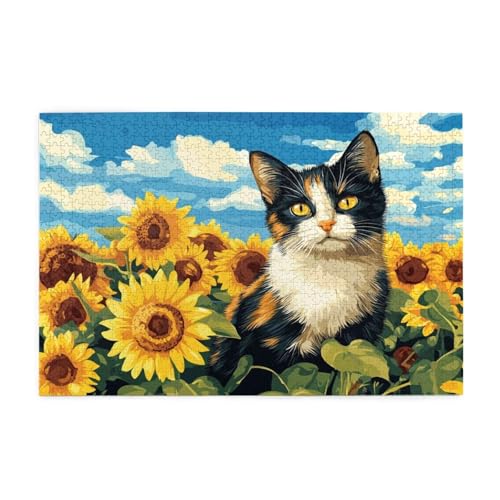 Puzzle 6000 Teile Katze Puzzle Sonnenblume DIY Kreative Holz Jigsaws für Erwachsene, Impossible Herausfordernde Familie Aktivität Spiele, Deko Wohnzimmer, Geschenke für Frauen 105x179cm E-1228 Puzzle 6000 Teile Katze Puzzle Sonnenblume DIY Kreative Holz Jigsaws für Erwachsene, Impossible Herausfordernde Familie Aktivität Spiele, Deko Wohnzimmer, Geschenke für Frauen 105x179cm E-1228 von Wehsaeho
