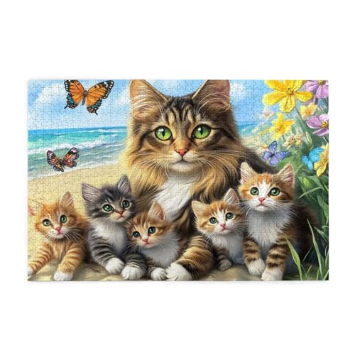 Puzzle 6000 Teile Katze Puzzle Strand DIY Kreative Holz Jigsaws für Erwachsene, Geschenkbox Verpackung, Impossible Herausfordernde Familie Aktivität Spiele, Deko Wohnzimmer Geschenke 105x179cm E-1009 Puzzle 6000 Teile Katze Puzzle Strand DIY Kreative Holz Jigsaws für Erwachsene, Geschenkbox Verpackung, Impossible Herausfordernde Familie Aktivität Spiele, Deko Wohnzimmer Geschenke 105x179cm E-1009 von Wehsaeho
