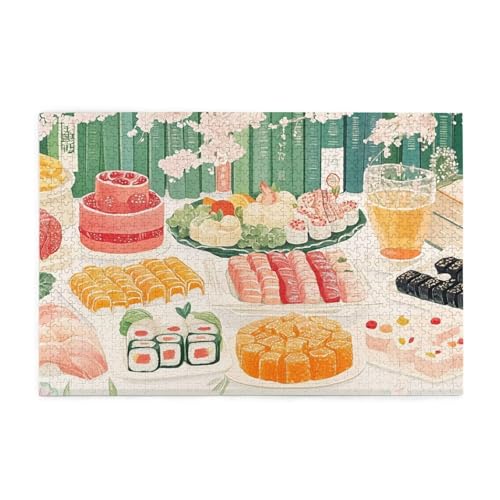 Puzzle 6000 Teile Küche Puzzle Sushi DIY Kreative Holz Jigsaws für Erwachsene mit Geschenkbox Verpackung, Impossible Herausfordernde Familie Aktivität Spiele, Deko Wohnzimmer Geschenke 105x179cm E-593 von Wehsaeho