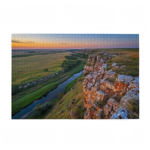 Puzzle 6000 Teile Landschaft Puzzle Sonnenuntergang DIY Kreative Holz Jigsaws für Erwachsene mit Geschenkbox Verpackung, Impossible Herausfordernde Familie Aktivität Spiele, Deko 105x179cm D-272 von Wehsaeho