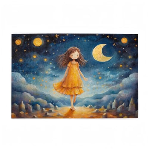 Puzzle 6000 Teile Mädchen Puzzle Mond DIY Kreative Holz Jigsaws für Erwachsene mit Geschenkbox Verpackung, Impossible Herausfordernde Familie Aktivität Spiele, Deko Wohnzimmer 105x179cm D-738 von Wehsaeho