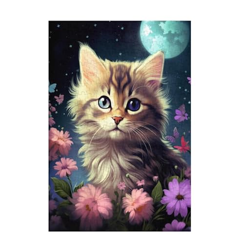 Puzzle 6000 Teile Mond Puzzle Katze DIY Kreative Holz Jigsaws für Erwachsene mit Geschenkbox Verpackung, Impossible Herausfordernde Familie Aktivität Spiele, Geschenke für Frauen 105x179cm D-1697 von Wehsaeho
