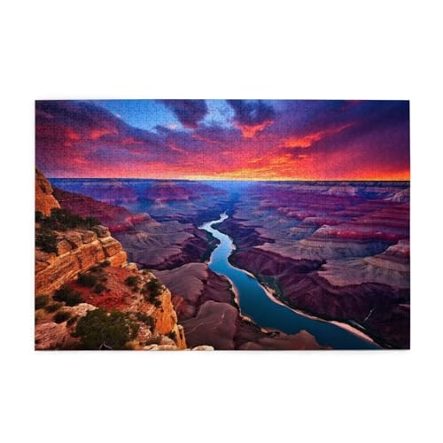 Puzzle 6000 Teile Natürliche Landschaft Puzzle Sonnenuntergang DIY Kreative Holz Jigsaws für Erwachsene mit Geschenkbox Verpackung, Herausfordernde Familie Aktivität Spiele, Wanddeko 105x179cm E-938 von Wehsaeho