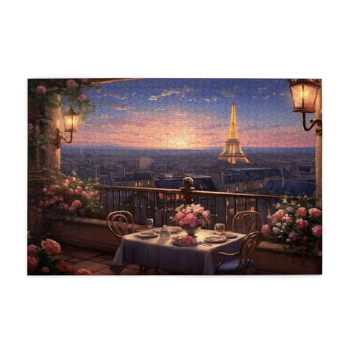 Puzzle 6000 Teile Paris Puzzle Blume DIY Kreative Holz Jigsaws für Erwachsene mit Geschenkbox Verpackung, Impossible Herausfordernde Familie Aktivität Spiele, Deko Wohnzimmer Geschenke 105x179cm E-633 von Wehsaeho