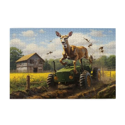 Puzzle 6000 Teile REH Puzzle Traktor DIY Kreative Holz Jigsaws für Erwachsene mit Geschenkbox Verpackung, Impossible Herausfordernde Familie Aktivität Spiele, Deko Wohnzimmer Geschenke 105x179cm E-86 von Wehsaeho