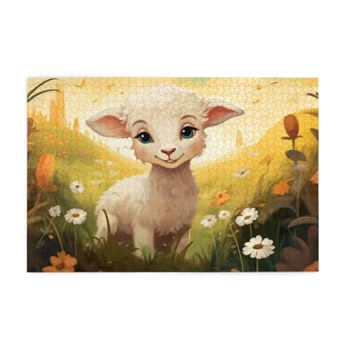 Puzzle 6000 Teile Schaf Puzzle Blume DIY Kreative Holz Jigsaws für Erwachsene mit Geschenkbox Verpackung, Impossible Herausfordernde Familie Aktivität Spiele, Deko Wohnzimmer Geschenke 105x179cm E-832 von Wehsaeho