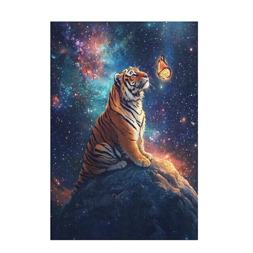 Puzzle 6000 Teile Tiger Puzzle Schmetterling DIY Kreative Holz Jigsaws für Erwachsene mit Geschenkbox Verpackung, Impossible Herausfordernde Familie Aktivität Spiele, Deko Wohnzimmer 105x179cm D-1056 von Wehsaeho