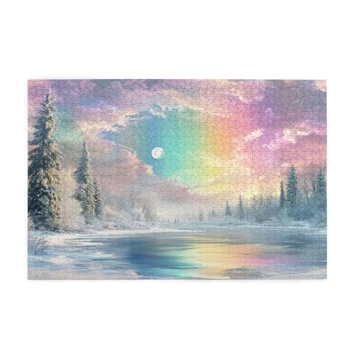 Puzzle 6000 Teile Traum Puzzle Bunte Wolken DIY Kreative Holz Jigsaws für Erwachsene, Impossible Herausfordernde Familie Aktivität Spiele, Deko Wohnzimmer, Geschenke für Frauen 105x179cm E-442 von Wehsaeho