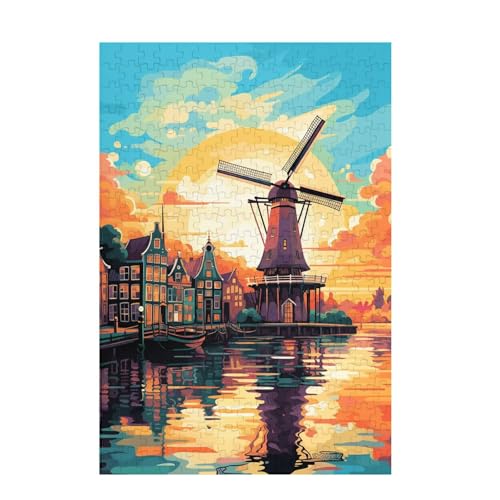Puzzle 6000 Teile Windmühle Puzzle Wolke DIY Kreative Holz Jigsaws für Erwachsene mit Geschenkbox Verpackung, Impossible Herausfordernde Familie Aktivität Spiele, Deko Wohnzimmer 105x179cm D-1614 von Wehsaeho