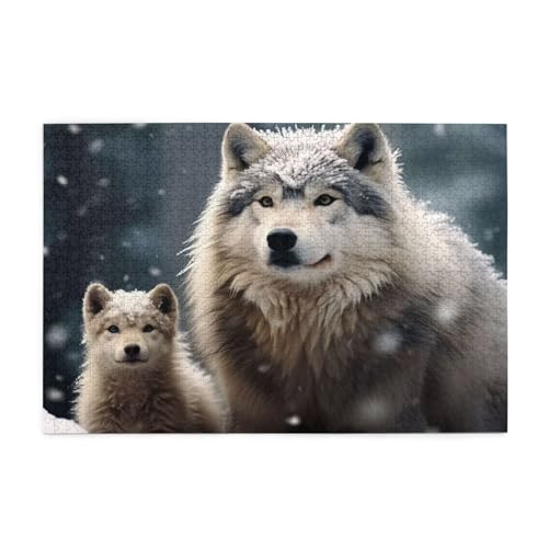 Puzzle 6000 Teile Wolf Puzzle Tier DIY Kreative Holz Jigsaws für Erwachsene mit Geschenkbox Verpackung, Impossible Herausfordernde Familie Aktivität Spiele, Deko Wohnzimmer Geschenke 105x179cm E-43 von Wehsaeho