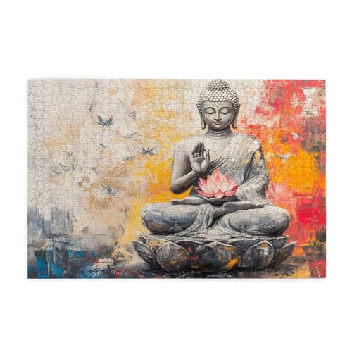 Puzzle 6000 Teile Zen Puzzle Lotus DIY Kreative Holz Jigsaws für Erwachsene mit Geschenkbox Verpackung, Impossible Herausfordernde Familie Aktivität Spiele, Deko Wohnzimmer Geschenke 105x179cm E-350 von Wehsaeho