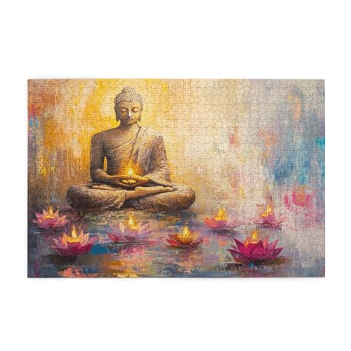 Puzzle 6000 Teile Zen Puzzle Lotus DIY Kreative Holz Jigsaws für Erwachsene mit Geschenkbox Verpackung, Impossible Herausfordernde Familie Aktivität Spiele, Deko Wohnzimmer Geschenke 105x179cm E-1182 von Wehsaeho