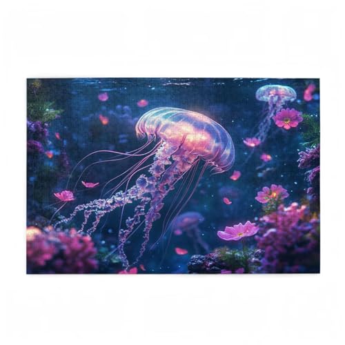 Qualle Puzzle Blume Puzzle Große 200 Teile Erwachsene, Clevere Rätsel, Geschicklichkeitsspiel für die Ganze Familie, Holz Farbenfrohes Jigsaws mit Geschenkbox Verpackung, Zimmer Deko 35x25cm D-315 Qualle Puzzle Blume Puzzle Große 200 Teile Erwachsene, Clevere Rätsel, Geschicklichkeitsspiel für die Ganze Familie, Holz Farbenfrohes Jigsaws mit Geschenkbox Verpackung, Zimmer Deko 35x25cm D-315 von Wehsaeho