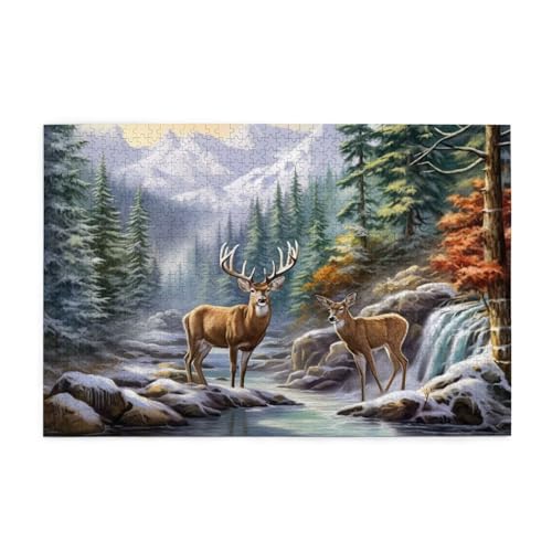 Reh Puzzle Landschaft Puzzle 300 Teile Erwachsene, Clevere Rätsel, Geschicklichkeitsspiel für die Ganze Familie, Holz Farbenfrohes Jigsaws mit Geschenkbox Verpackung, Geschenke für Frauen 38x26cm E-94 Reh Puzzle Landschaft Puzzle 300 Teile Erwachsene, Clevere Rätsel, Geschicklichkeitsspiel für die Ganze Familie, Holz Farbenfrohes Jigsaws mit Geschenkbox Verpackung, Geschenke für Frauen 38x26cm E-94 von Wehsaeho