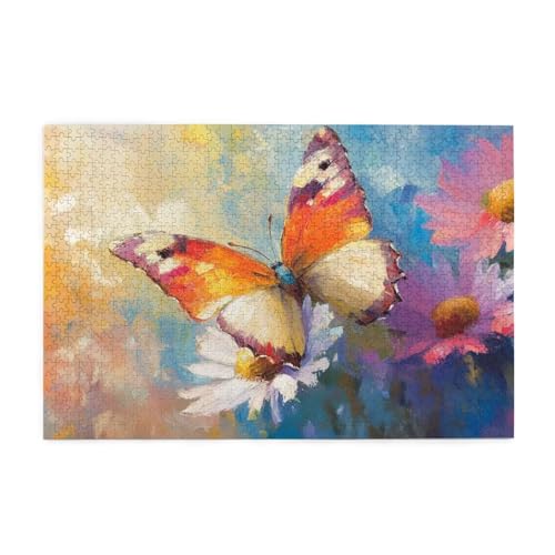 Schmetterling Puzzle Blume Puzzle 300 Teile Erwachsene, Clevere Rätsel, Geschicklichkeitsspiel für die Ganze Familie, Holz Farbenfrohes Jigsaws mit Geschenkbox, Geschenke für Frauen 38x26cm E-1290 Schmetterling Puzzle Blume Puzzle 300 Teile Erwachsene, Clevere Rätsel, Geschicklichkeitsspiel für die Ganze Familie, Holz Farbenfrohes Jigsaws mit Geschenkbox, Geschenke für Frauen 38x26cm E-1290 von Wehsaeho